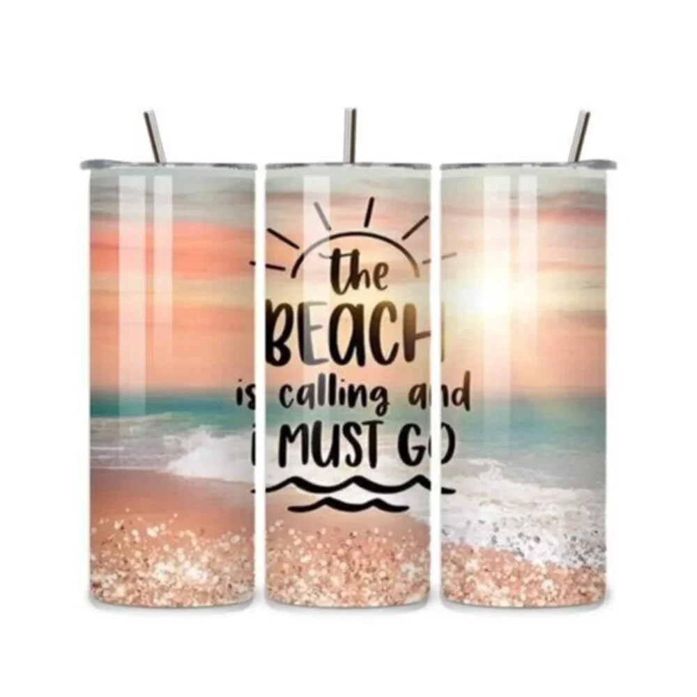 The Beach Is Calling 20oz Stainless Steel Tumbler